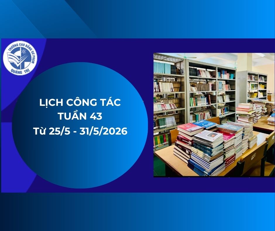 Lịch công tác tuần 43, năm học 2025 – 2026